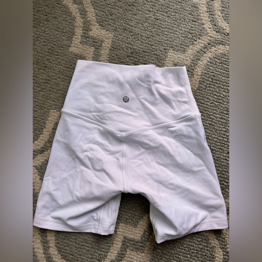 White Lululemon Align Shorts